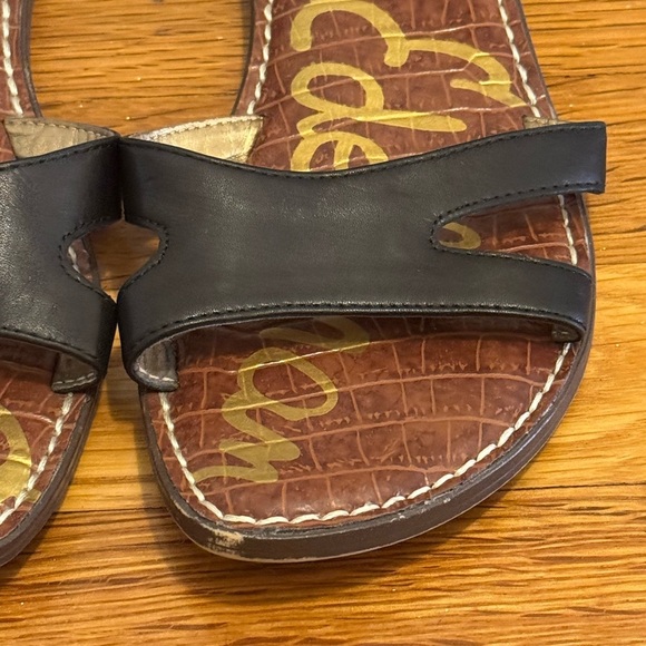 Sam Edelman Black Lace-Up Sandals German Gladiator Size 9 Leather Vacation Shoes - Picture 2 of 9